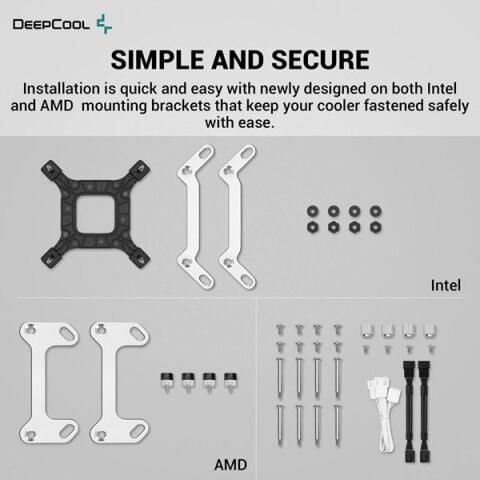 DEEPCOOL 240MM LS520-SE-WH ARGB AM5-1700P SIVI SOĞUTMALI İŞLEMCİ FANI BEYAZ