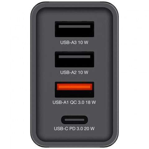 VERBATIM CHR-30EU1 30W 4 Bağlantı Noktalı USB Duvar Şarj Cihazı - Siyah