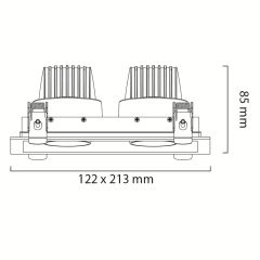 Goya Gy 3042-16 2x14 Watt COB Ledli Mağaza Armatür