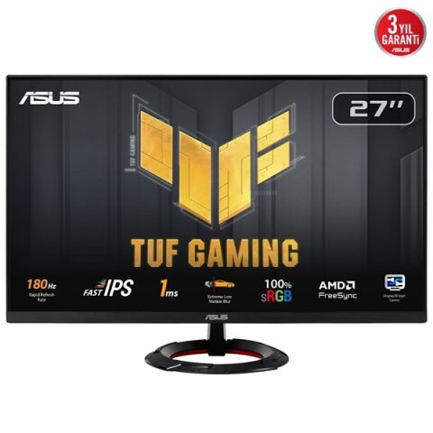 ASUS 27'' IPS TUF GAMING VG279Q3R 1MS 180HZ HDMI-DP GAMING MONİTÖR 1920X1080
