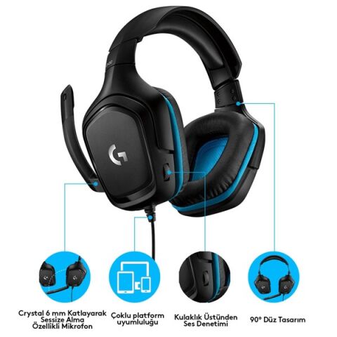 Logitech G G432 7.1 Surround Ses Oyuncu Kulaklığı 981-000770