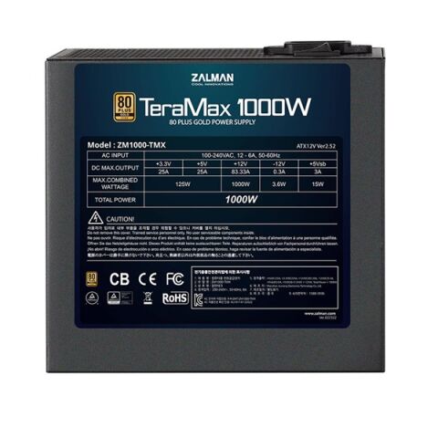 ZALMAN 1000W 80+ GOLD ZM1000-TMXSE PCIE 5.1 TAM MODÜLER POWER SUPPLY