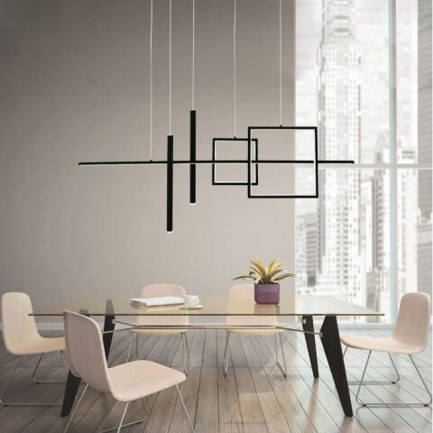 LED Avize Square Rod 120cm 60W Modern Sarkıt LED Avize | PLA32046
