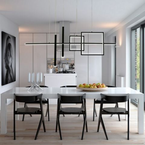 LED Avize Square Rod PLA32046 120cm I Modern Sarkıt Led Avize