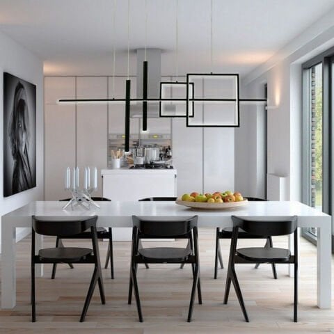 LED Avize Square Rod 120cm 60W Modern Sarkıt LED Avize | PLA32046