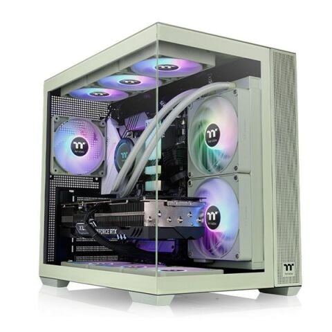 THERMALTAKE 850W 80+ GOLD VIEW 380 MACENTA GREEN CA-3Z2-85MEWE-00 GAMING MID-TOWER PC KASASI YEŞİL