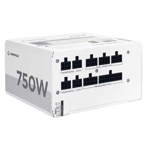 RAMPAGE 750W 80+ BRONZE MATE M750-80PB TAM MODÜLER POWER SUPPLY BEYAZ
