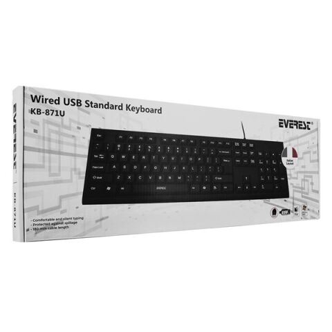 Everest KB-871U Siyah USB Italian Layout Standart Klavye