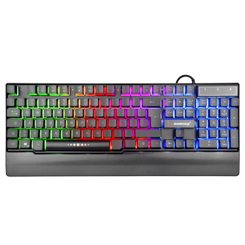 Rampage KB-R66 BUBBLE USB Gökkuşağı Aydınlatmalı Italian Layout Multimedia Gaming Oyuncu Klavyesi