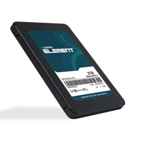 MUSHKIN 2TB ELEMENT MKNSSDEL2TB 500- 435MB/s SSD SATA-3 Disk