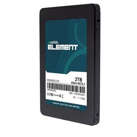 MUSHKIN 2TB ELEMENT MKNSSDEL2TB 500- 435MB/s SSD SATA-3 Disk