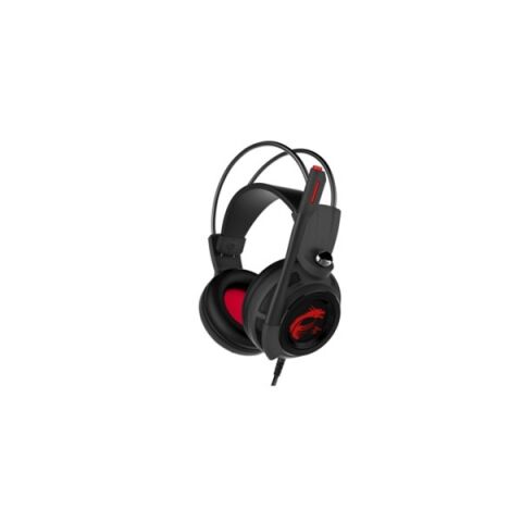 Msı Gg Ds502 Gamıng Headset 7.1 Cevresel Ses 2X40mm Surucu Kırmızı Dragon Led Aydınlatma Kablo Kumanda Mıkrofon 2M Orgu Kablo Usb Baglantı Oyuncu Kulakustu Kulaklık