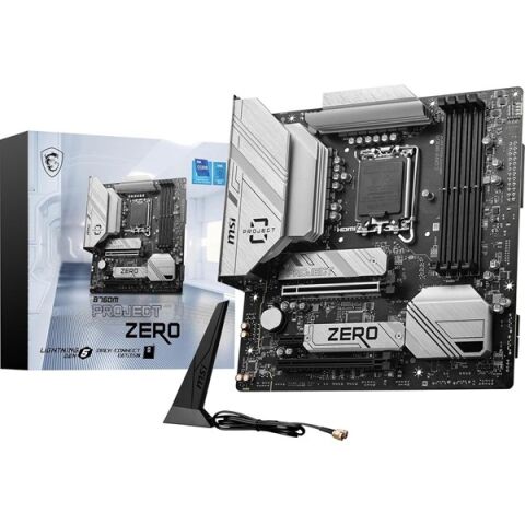 MSI B760M PROJECT ZERO WIFI-6E DDR5  HDMI-DP PCIE 4.0 1700P MATX