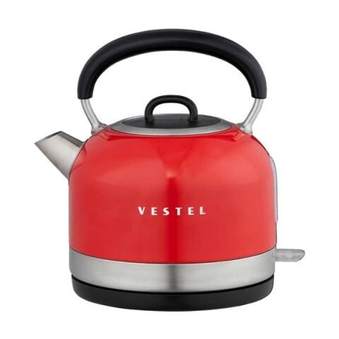 VESTEL Retro Kırmızı 2200 W 1.7 Lt Celık Kettle