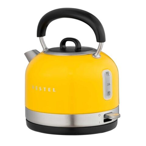 <![CDATA[VESTEL Retro Sarı 2200 W 1.7 Lt Celık Kettle]]>