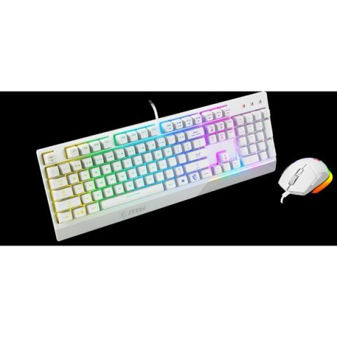 MSI VIGOR GK30 COMBO TR USB Q Trk Optic Mouse Beyaz Gaming Klavye & Mouse Set