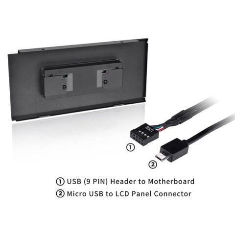 Thermaltake AC-064-OO1NAN-A1 Ceres 500 kasa için 3,9'' LCD Panel Kiti Siyah