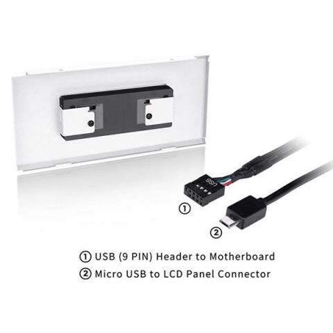 Thermaltake AC-064-OO6NAN-A1 Ceres 500 kasa için 3,9'' LCD Panel Kiti Beyaz