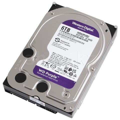 WD 3.5'' 6TB PURPLE WD63PURZ 5700 RPM 256MB SATA-3 Güvenlik Diski