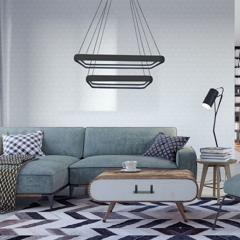 Sarkıt Led Avize Oval Köşe PLA30013 Led Avize
