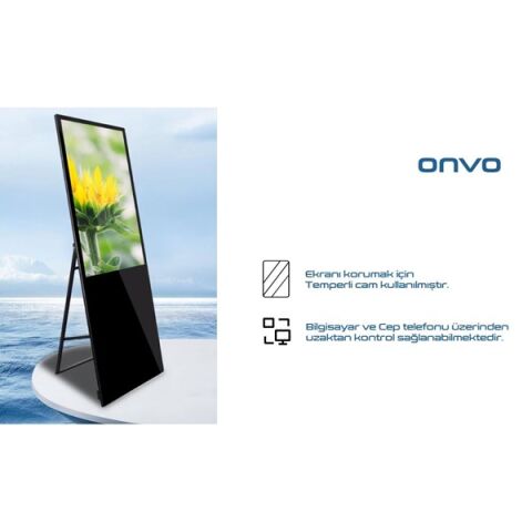 <![CDATA[ONVO 55'' Dokunmatik 55OVIN6001 Ofis,Otel,Restoran 2GB RAM- 32GB ROM- 4K Videowall Cihazı Siyah]]>