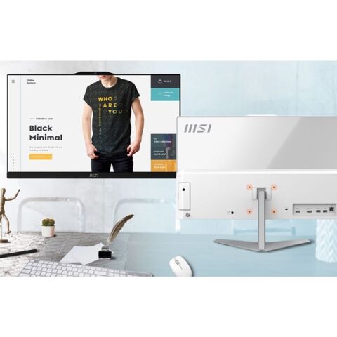 Msı Modern Am242 12M-1692Xtr 23.8 Fhd 16:9 (1920X1080) I5-1235U 16Gb Ddr4 512Gb Ssd Fdos Beyaz Aıo Pc