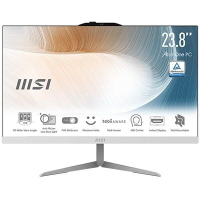 Msı Modern Am242 12M-1692Xtr 23.8 Fhd 16:9 (1920X1080) I5-1235U 16Gb Ddr4 512Gb Ssd Fdos Beyaz Aıo Pc