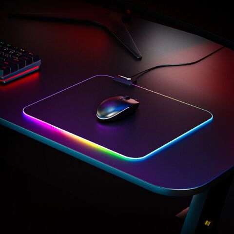 Rampage MP-21 Siyah 252*328*3mm RGB Ledli Gaming Mouse Pad
