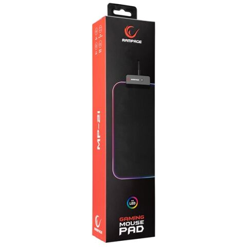Rampage MP-21 Siyah 252*328*3mm RGB Ledli Gaming Mouse Pad