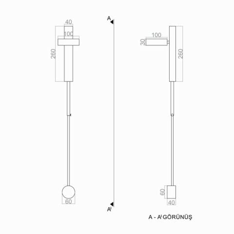 Led Aplik UITROEP 100 cm PLA74151