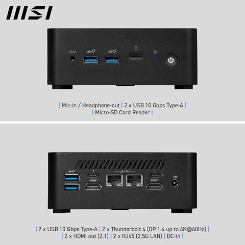 MSI CUBI NUC 1M-003Eu CORE 3 100U-40GB DDR5 RAM-512GB NVME-W11 PRO MINI PC