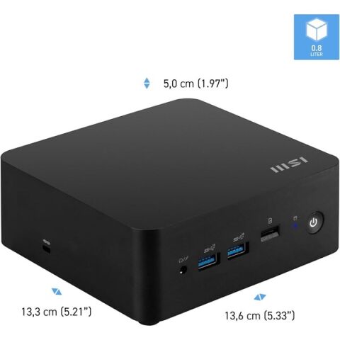 MSI CUBI NUC 1M-003Eu CORE 3 100U-40GB DDR5 RAM-512GB NVME-W11 PRO MINI PC