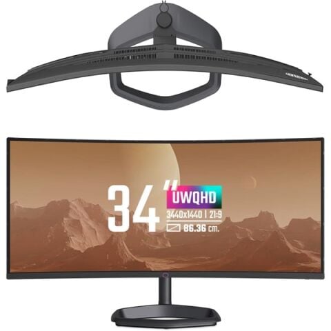 COOLERMASTER 34'' VA GM34-CWQ 0.5MS 165HZ HDMI-DP USBC KAVISLI GAMING MONİTÖR 3440X1440