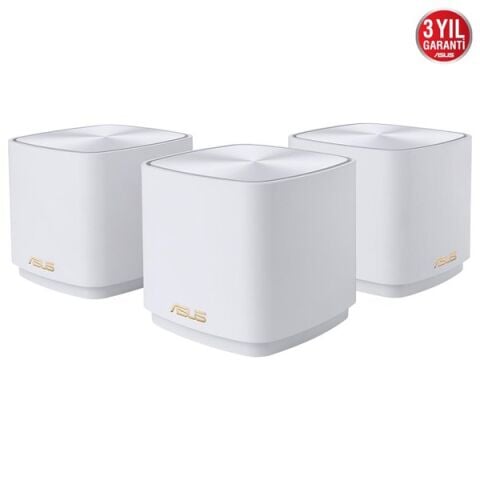 ASUS ZENWIFI AX XD4 PLUS AX1800 ROUTER  BEYAZ 3-lü paket