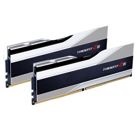 GSKILL 32GB (2X 16GB) DDR5 6000MHZ CL36 RGB DUAL KIT PC RAM TRIDENT Z5 SILVER F5-6000U3636E16GX2-TZ5S