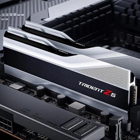 GSKILL 32GB (2X 16GB) DDR5 6000MHZ CL36 RGB DUAL KIT PC RAM TRIDENT Z5 SILVER F5-6000U3636E16GX2-TZ5S