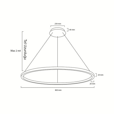 Goya Gy 8220-80 40 Watt Sarkıt Linear Armatür