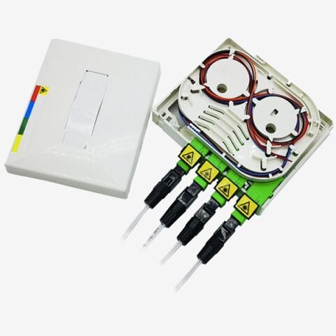 ODS 1 PORT SURFACE Fiber Optik Duvar Tipi Montaj Kutusu Beyaz 13SFP1PWT