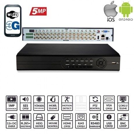 <![CDATA[EZCOOL 32kanal EZ-8732AHD 5mp ANALOG KAYIT CİHAZI]]>