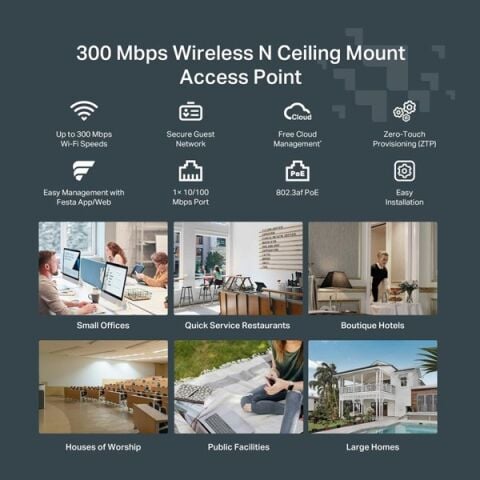 <![CDATA[TP-LINK FESTA F41 N300 TAVAN TİPİ ACCESS POINT ]]>