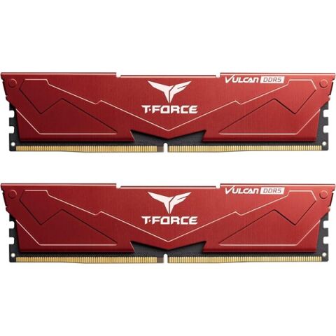 TEAM 32GB (2X 16GB) DDR5 6400MHZ CL40 DUAL KIT PC RAM T-FORCE FLRD532G6400HC40BDC01 KIRMIZI