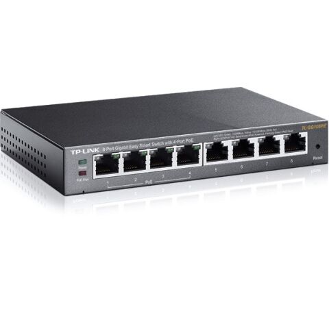 TP-LINK 8port TL-SG108PE 55w 4port PoE Yönetilebilir Switch