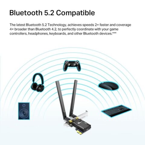 TP-LINK ARCHER TX20E AX1800 Wi-Fi 6 Bluetooth 5.2 PCIe Kablosuz Ağ Adaptörü