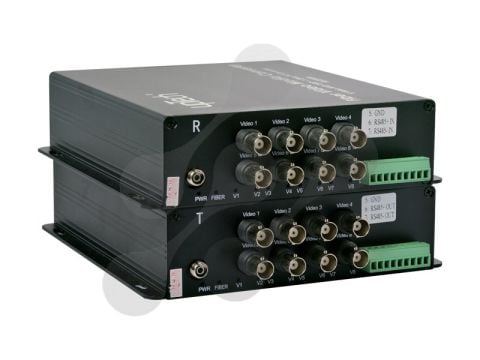 Uptech KX1077 Fiber Media Converter - 8 Video AHD 1080P + 1 Data(Kopya)