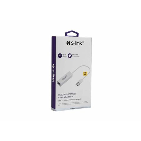 S-link Swapp SW-U110 Beyaz Usb 2.0 to Ethernet Çevirici Adaptör