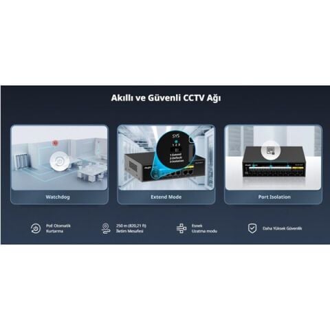 RUIJIE REYEE 8port RG-ES110GS-P-L GIGABIT 1-UPLINK 1-SFP 120W YÖNTİLEMEZ POE SWITCH