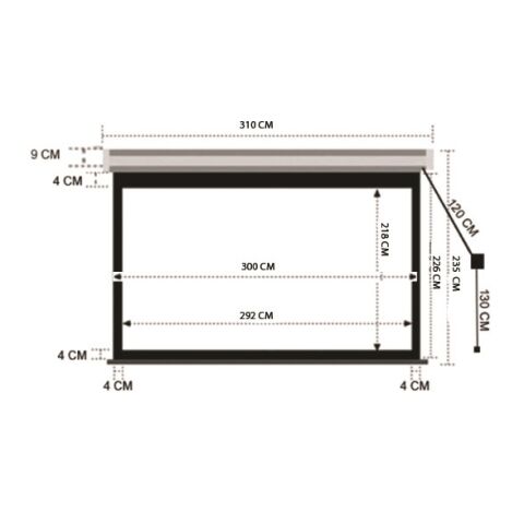 Codegen SX-30 300x225 cm Motorlu Elektrikli Uzaktan Kumandalı Gümüş Kumaş Projeksiyon Perdesi