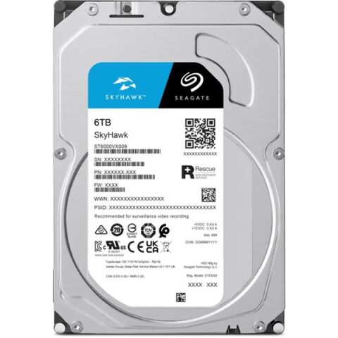 SEAGATE 3.5'' 6TB SKYHAWK ST6000VX009 5900 RPM 256MB SATA-3 Güvenlik Diski
