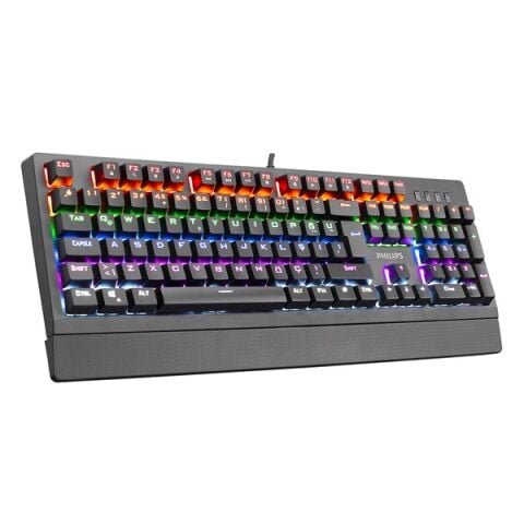 Philips SPK8403 Siyah Rainbow Aydınlatmalı Mekanik Gaming Oyuncu Klavyesi