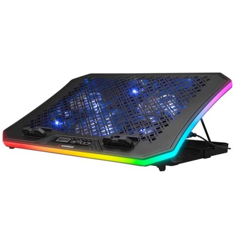 RAMPAGE AD-RC34 METAFOR 10-19'' Siyah 6X RGB FANLI Notebook Soğutucu Stand